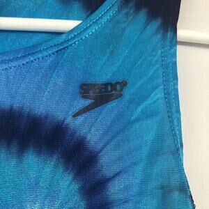 Speedo Blue Tie Dye Girls L Swimsuit Cover Up Tank Dress